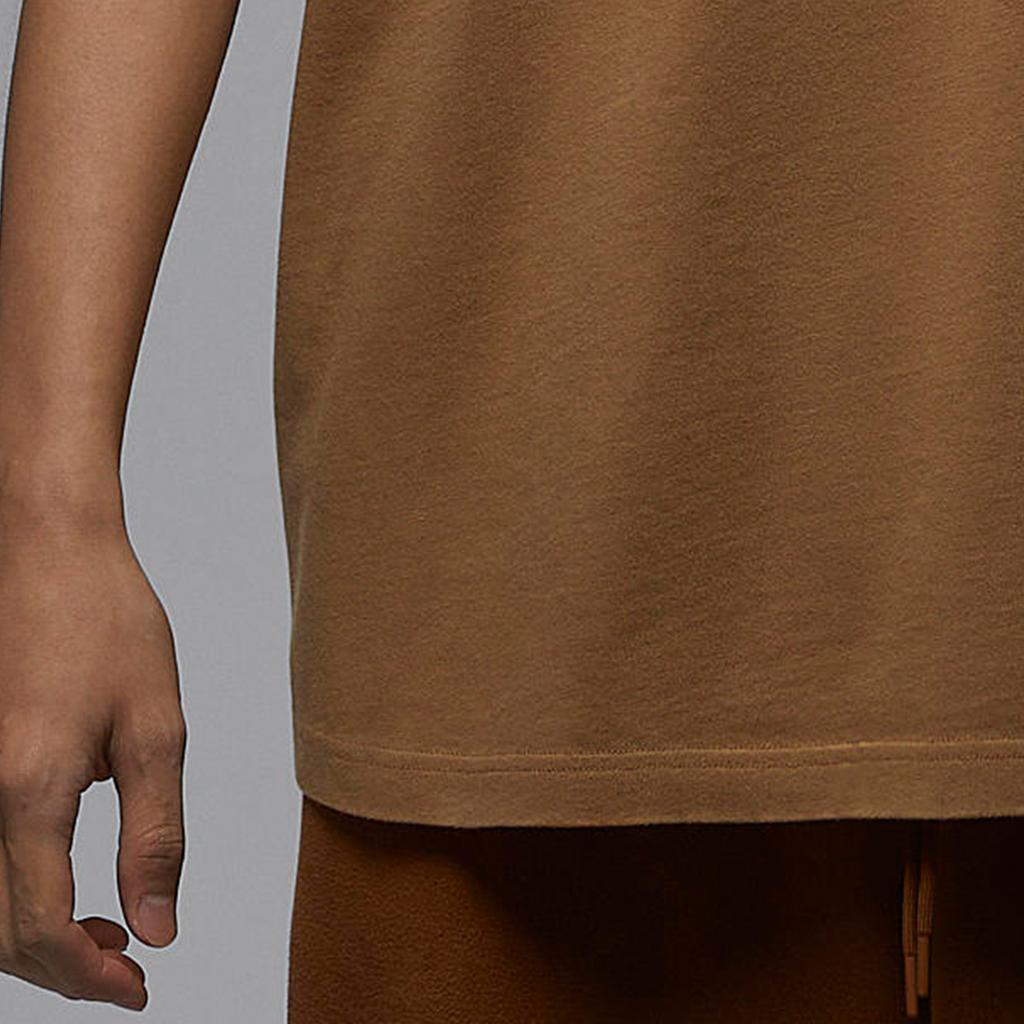 Jordan Oversized Loose Fit Logo Drop Shoulder Short Sleeve T-Shirt Men Tops Dark-Brown DZ0605231