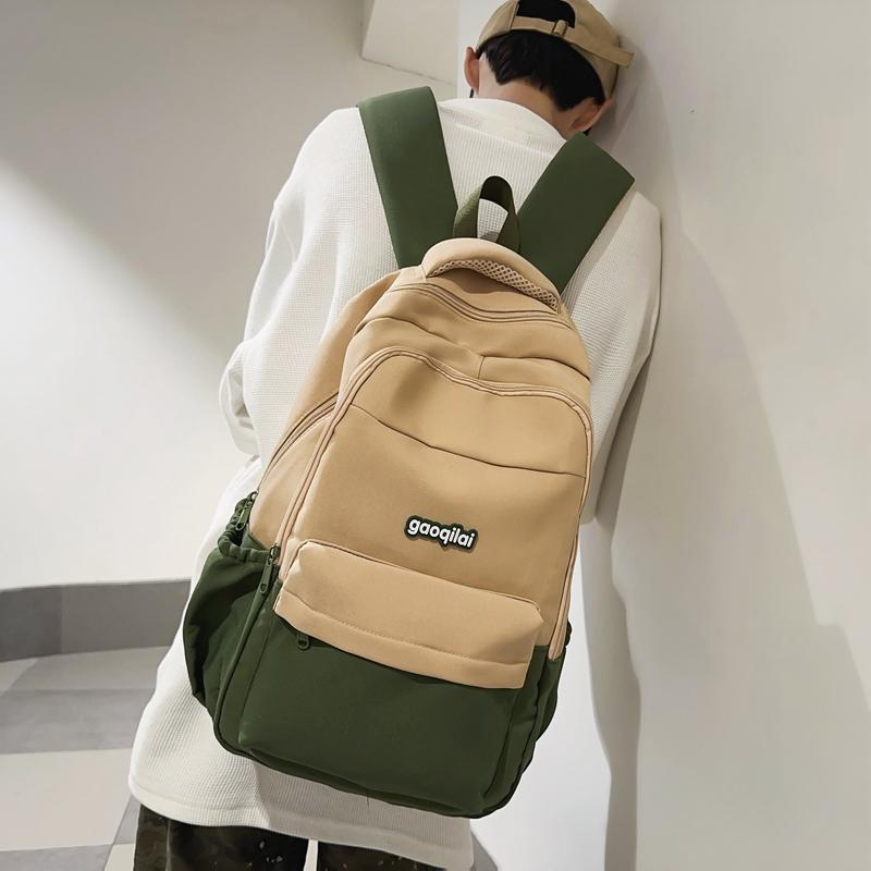 Мужской рюкзак с цветными блоками — фото 17