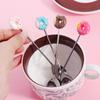 Stainless Steel Coffee Spoons Colorful Designs Salad Mixing Spoon Durable Donut Spoon  Restaurant