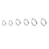 Cold wind silver geometric circle ear buckle female Korean version simple one-week earrings ear jewelry