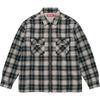 Thermal Lined Zip Up Flannel Shirt Black