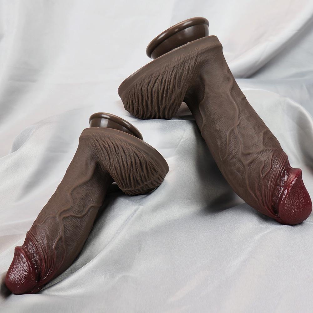 Realistic Silicone Dildo with Suction Cup – 4 Sizes Available (Up To 9.25 Inch), Soft Liquid Silicone, Non-Electric Adult Toy for Women & Men