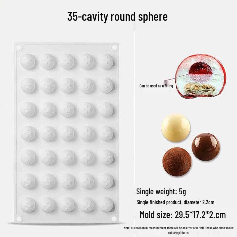Silicone Molds for Round, Ball & Semicircle Shapes – Ideal for DIY Baking: Chocolate, Cupcakes, Puddings, Desserts Decoration