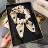 New silk scarf women's fashion versatile high-end small square scarf Korean version neck protection scarf spring and autumn retro scarf tied bag