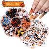 Nail Art Christmas Bells Snowflake Elk Snowman Nail Art Ornaments Halloween Kid Funny Ghost Pumpkin Nail Accessories
