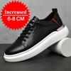 Scarpe da Ginnastica in Pelle da Uomo alla Moda Scarpe con Zeppa Scarpe Rialzanti Traspiranti Scarpe più Alte di 8 cm Scarpe da Uomo per il Tempo Libero Moda Scarpe Sportive