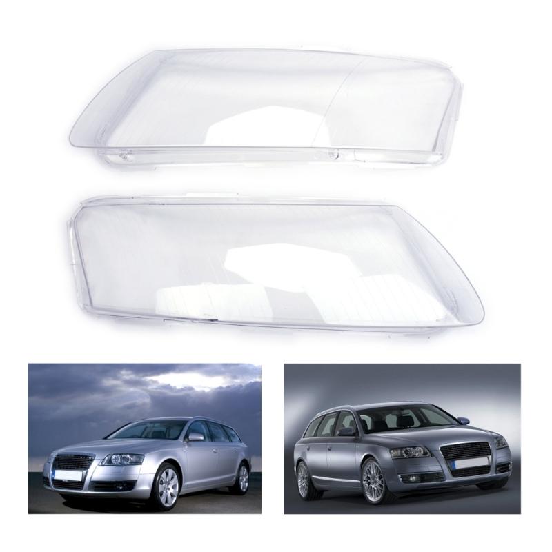 Right / Left Side Car Headlight Lens Cover Headlamp Shade Shell Plastic Cover For A6 C6 2006-2011