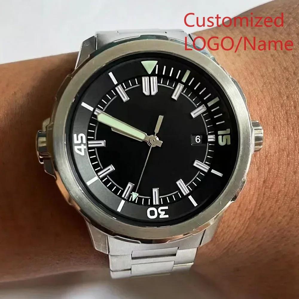 

A11 Store Customized Watch Men Chronograph Watch Aquatimer Watches Multifunctional Stainless Steel Black Blue Rubber