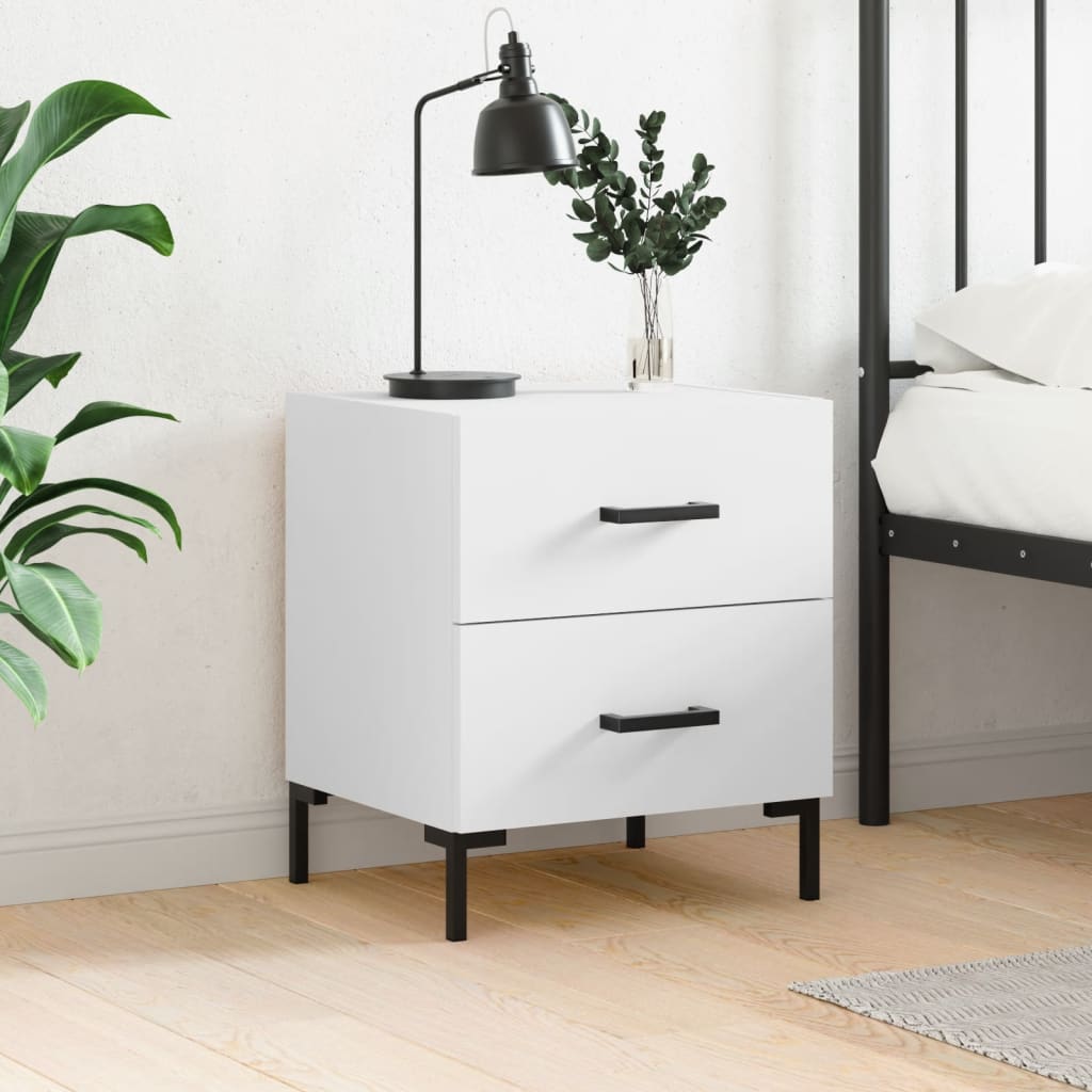 Nightstand White 40 x 35 x 47.5 cm Particleboard