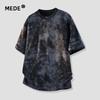 MEDE Herren Tie-Dye Locker geschnittenes Baumwoll-T-Shirt mit halbem Ärmel