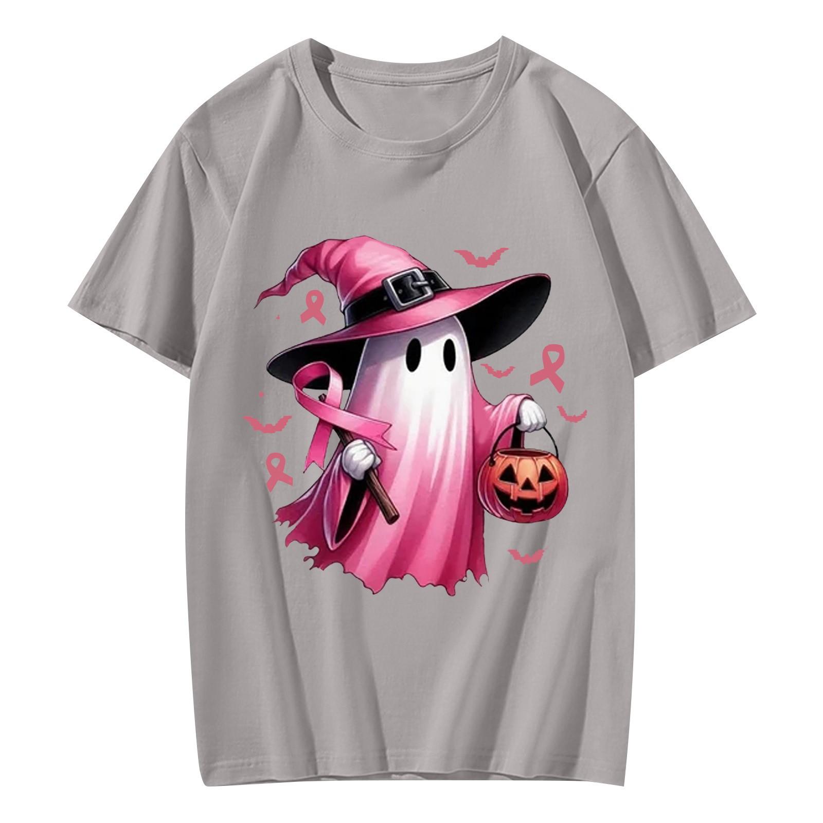 

Женская футболка, повседневный свободный пуловер с круглым вырезом и коротким рукавом с принтом S