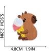 Hloupá Kapybara Vyšívaná Látková Nálepka Dekorace Tašky Groundhog Vyšívaný Odznak Zai Kreslené Slunce Vyšívaná Nálepka Žehlení