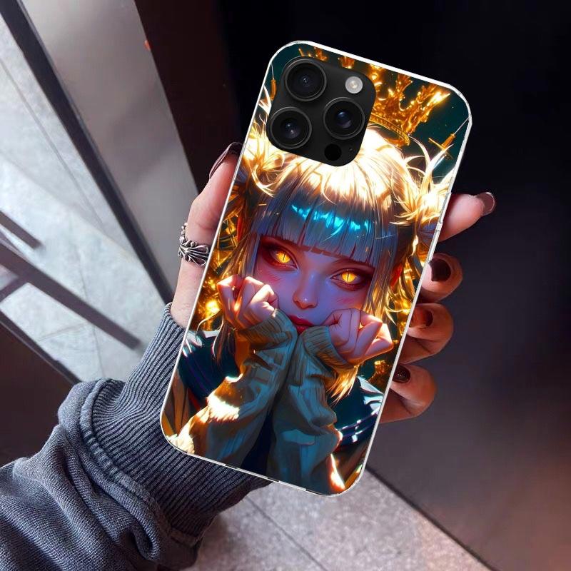 Himiko Toga My Hero Phone Case For iPhone 17 Air 11 13 Mini 14 15 Plus 16 12 Pro Max 16E SE 7 8 Pattern Soft TPU Back Cover  17