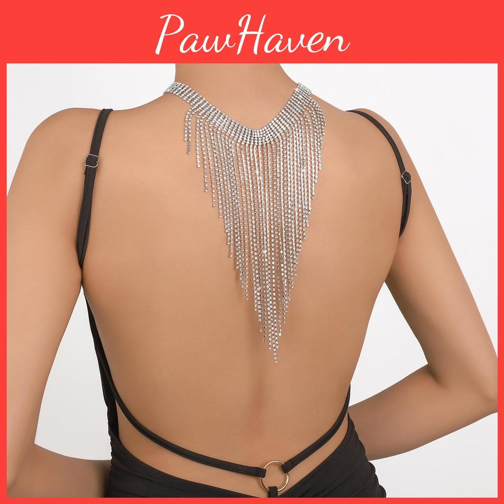 Trendy N9886 Alloy Necklace Stylish And Chic Box Chain With Rhinestones Suitable For Nightclubs And Parties