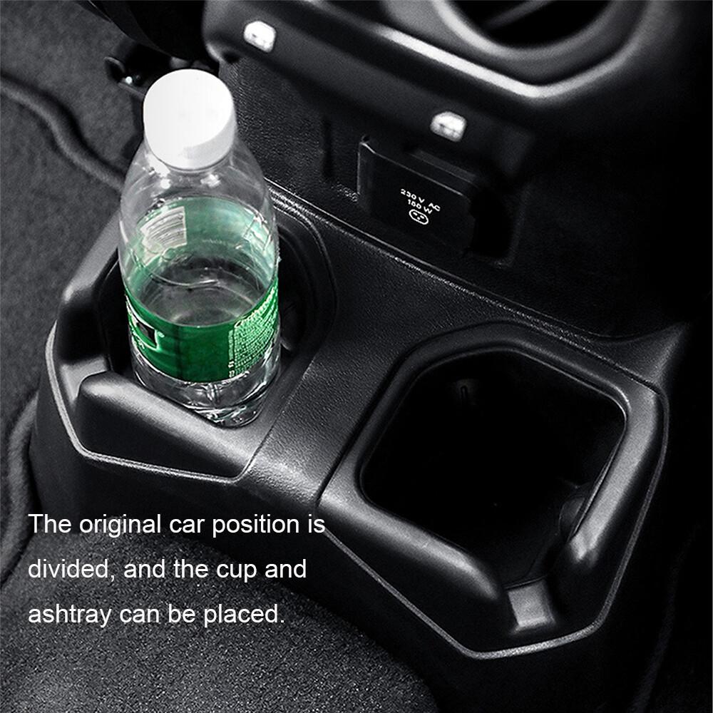 Car Rear Seat Water Cup Holder, Black For Jeep Wrangler JL JT 2018+  Accessories