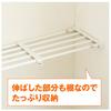 HEIAN SHINDO KB-75 Heavy-Duty Tension Shelf, White, Mounting Width: 75-120cm, Weight Capacity: 25-10kg, by Heian Shindo Kogyo