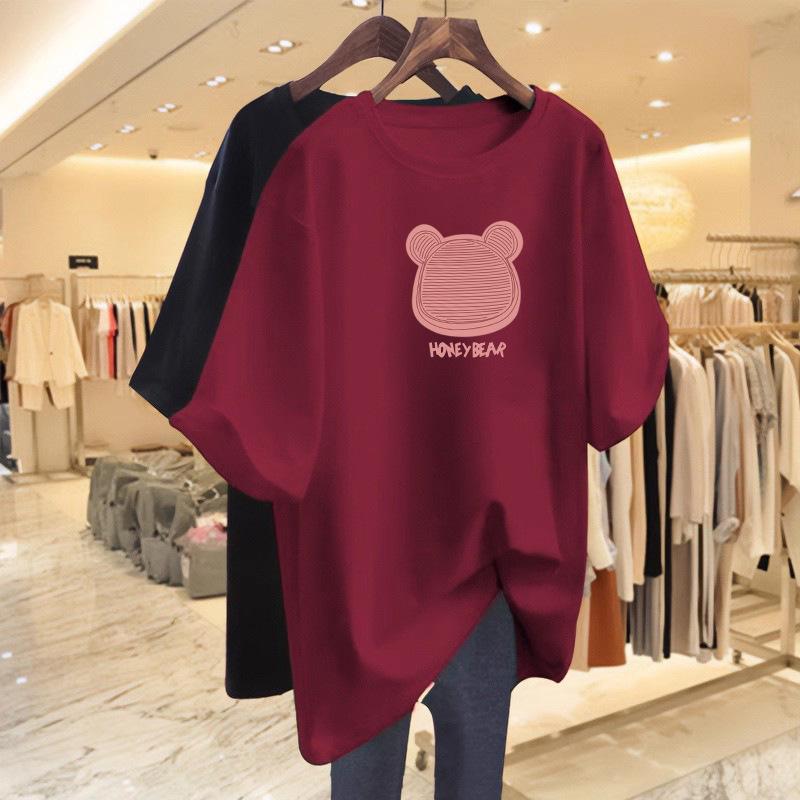 Women's Summer 2026 Loose-Fit Cartoon T-Shirt with Round Neck and Short Sleeves