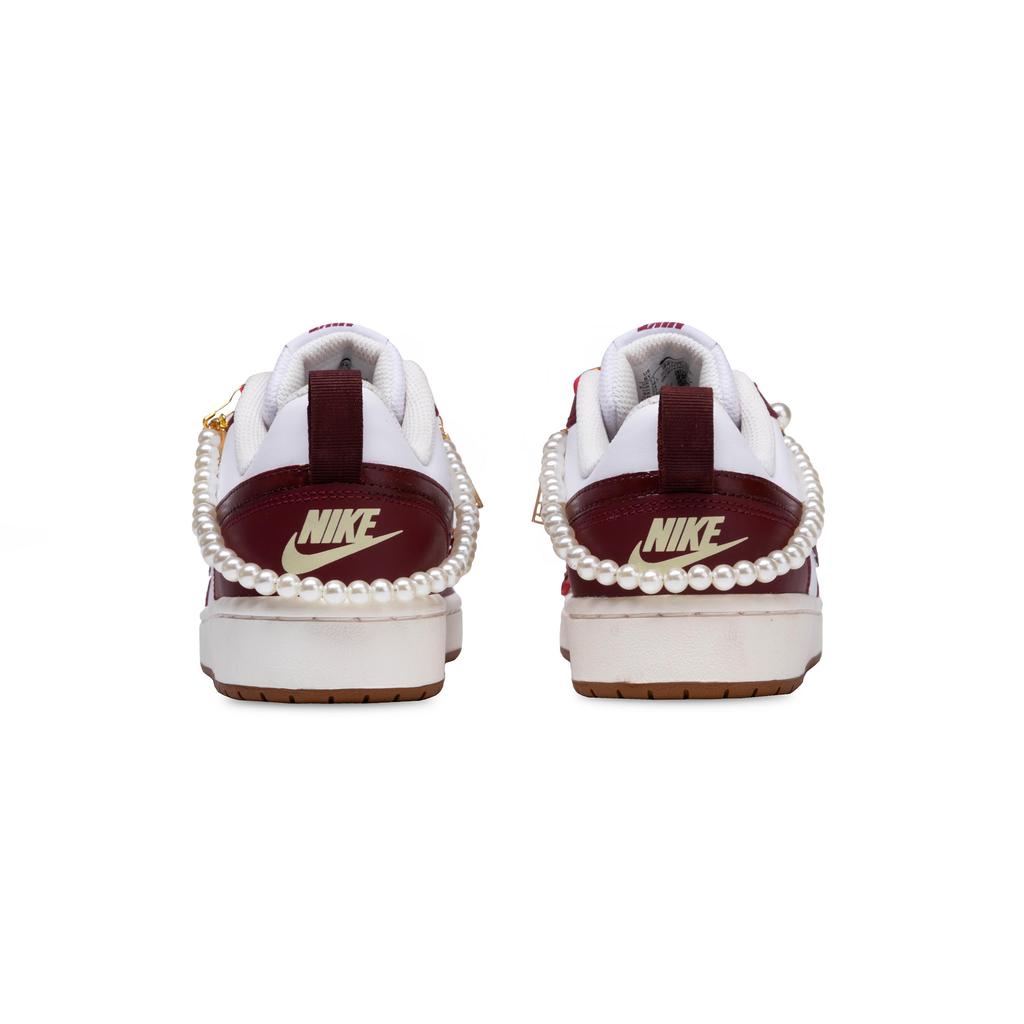 Nike Court Borough 2 Wear Resistant And Lightweight Low Top Skateboard Shoes Women's Red IB4706-121(Team329-)