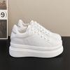 2025 Spring and Autumn New Popular Fashion Little White Shoes Women's Versatile Small Inner Height Increase 7cm Sports and Leisure Board Shoes