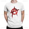Vintage Anarchy Anarchist Printed Loose TShirts Unique Men Crew Neck T Shirt Short Sleeve Anarchy Symbol Personalized Clothing
