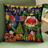 Modern Minimalist Cartoon Christmas Cushion Cover Christmas Sofa Decoration Cotton Linen Pillow Case Elk Christmas Gifts Cojines