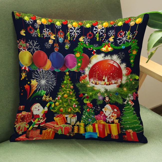 Modern Minimalist Cartoon Christmas Cushion Cover Christmas Sofa Decoration Cotton Linen Pillow Case Elk Christmas Gifts Cojines