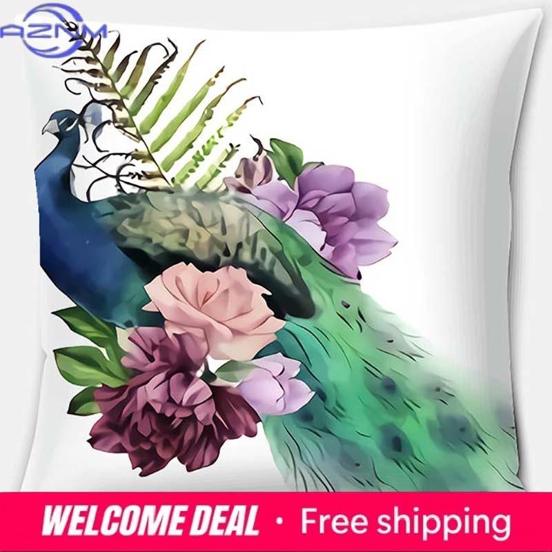 Funda de almohada cuadrada con estampado de rosas de la serie Fashion Decoración para el hogar y la oficina