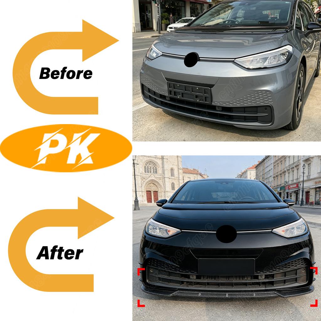 Für VW ID.3 ID3 2019 2020 2021 2022 Automobil Frontstoßstangenlippe Auto Frontschürze Spoiler Karosseriedekoration Modifikationskit