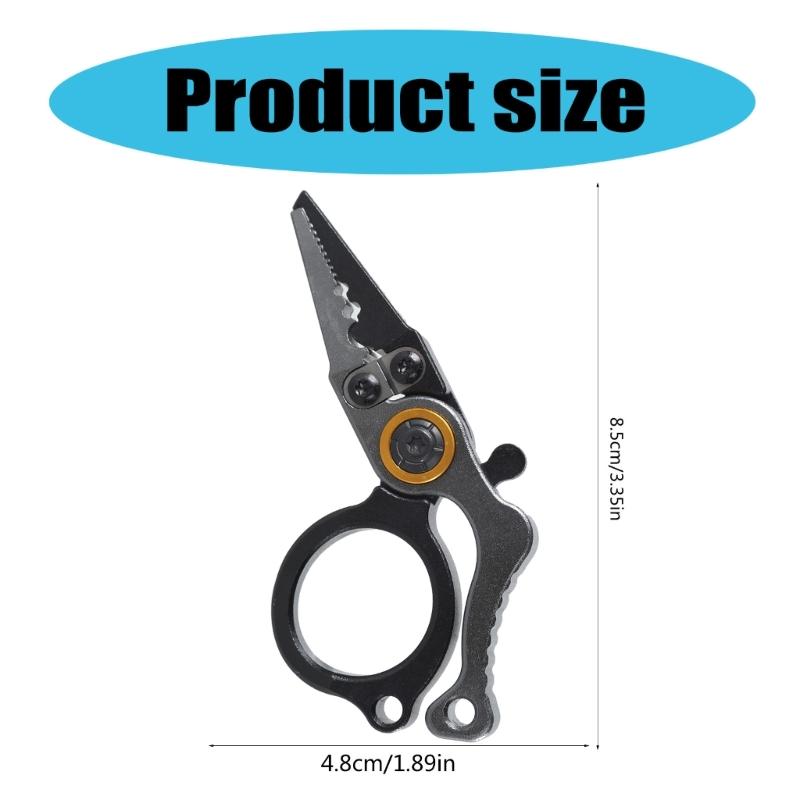 Fishing Pliers with Safety Lock Fishing Multitool Aluminum Pliers Multifunction Braided Fishing Line Cutter Rings Opener