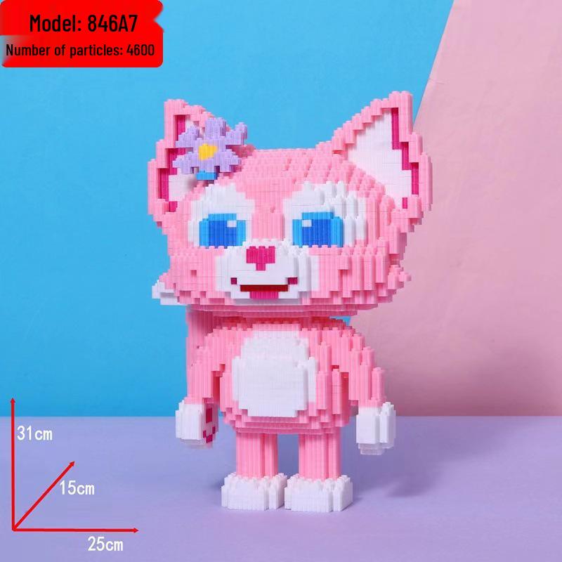 Girls' Compatible Lego: Violent Bear Building Block Series - Educational Micro-Block Interlocking Toys & Gifts