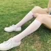 2pairs Lolita Summer Socks Silk Knee Socks Tube Jk Girls Long Sock White Black Half Sock Lolita Nylon Knee Transparent Stockings