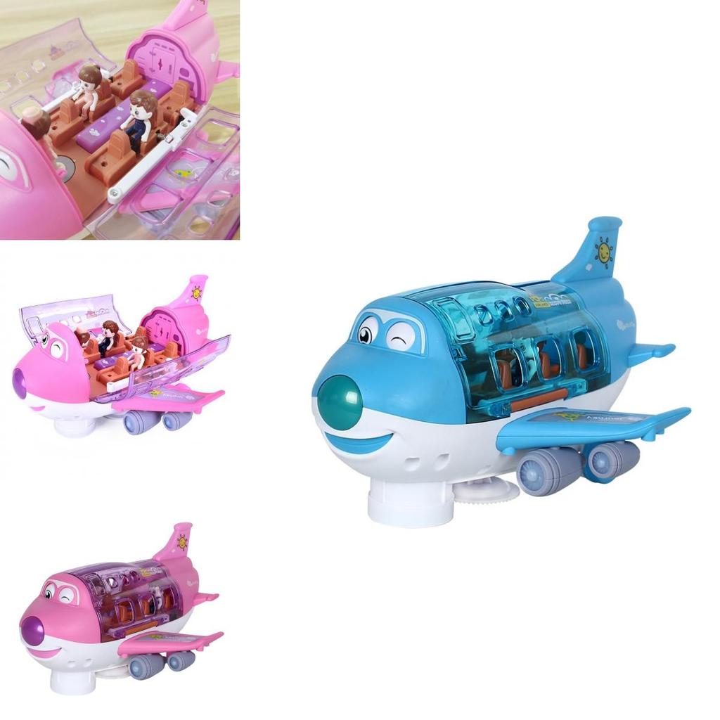 Wholesale Q Version Cartoon Airplane Toy With Rotating Lights And Music