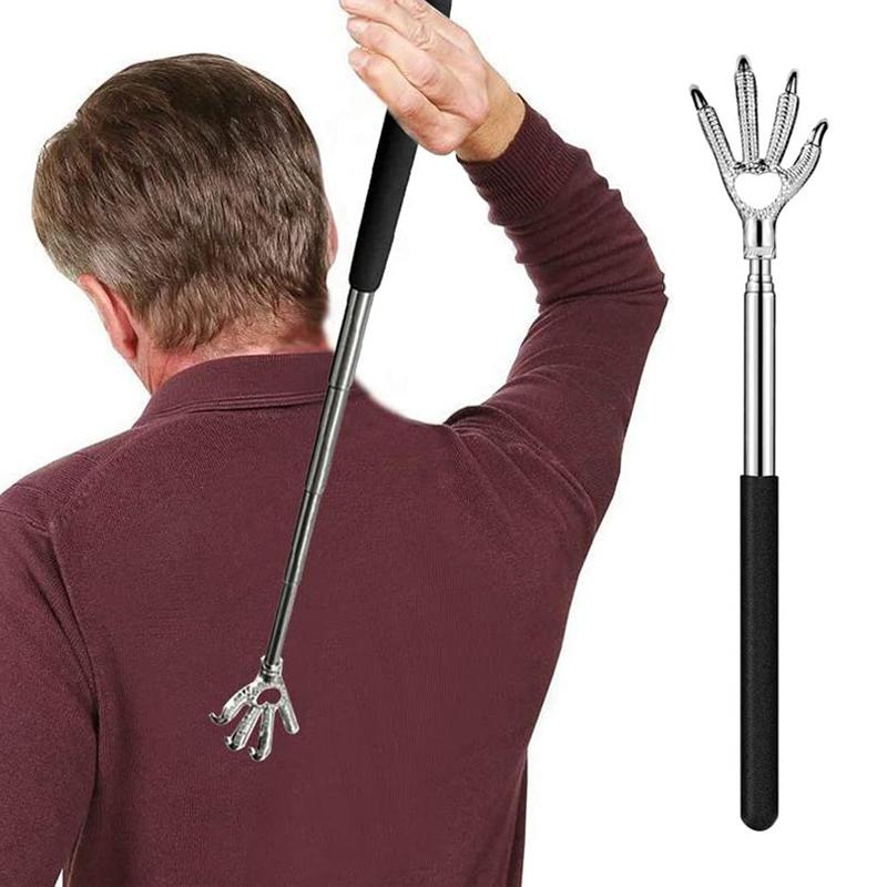 

Telescopic Back Scratcher Stainless Eagle Claw Back Massager Body Scratcher Tool рожевий