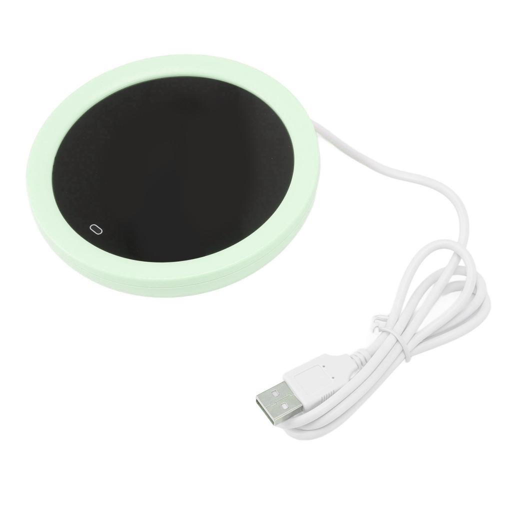 USB Coffee Mug Warmer Electric Gravity Switch 55 Celsius Degree Milk Heating Plate for Office Green