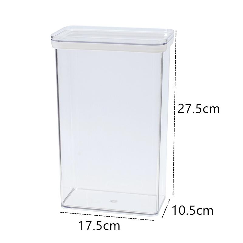 0,9 l/2,4 l/3,4 l Aufbewahrungsbox aus Kunststoff Transparent Lebensmittelbehälter Gläser für lose Cerealien Zuckerbehälter Küchenorganizer Zubehör