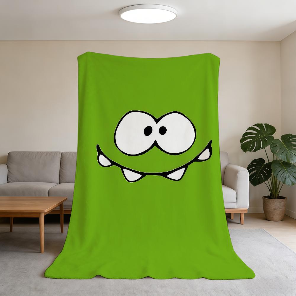 Süße Cartoon-Spiel-lustige O-Om N-Nom Decke Super Warm Bequem Plüsch Überwurfdecke Kind Zuhause Sofa Schlafzimmer Geschenk