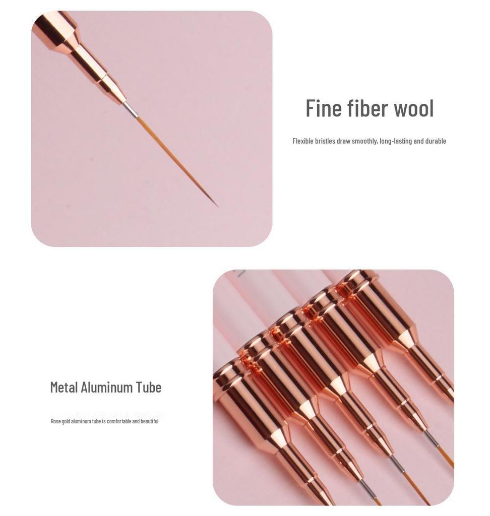 YiHuaLe Japanese Fine Liner Pen Set - 5 Pieces for Nail Art, Drawing Flowers, Silk Pulling, and Makeup.