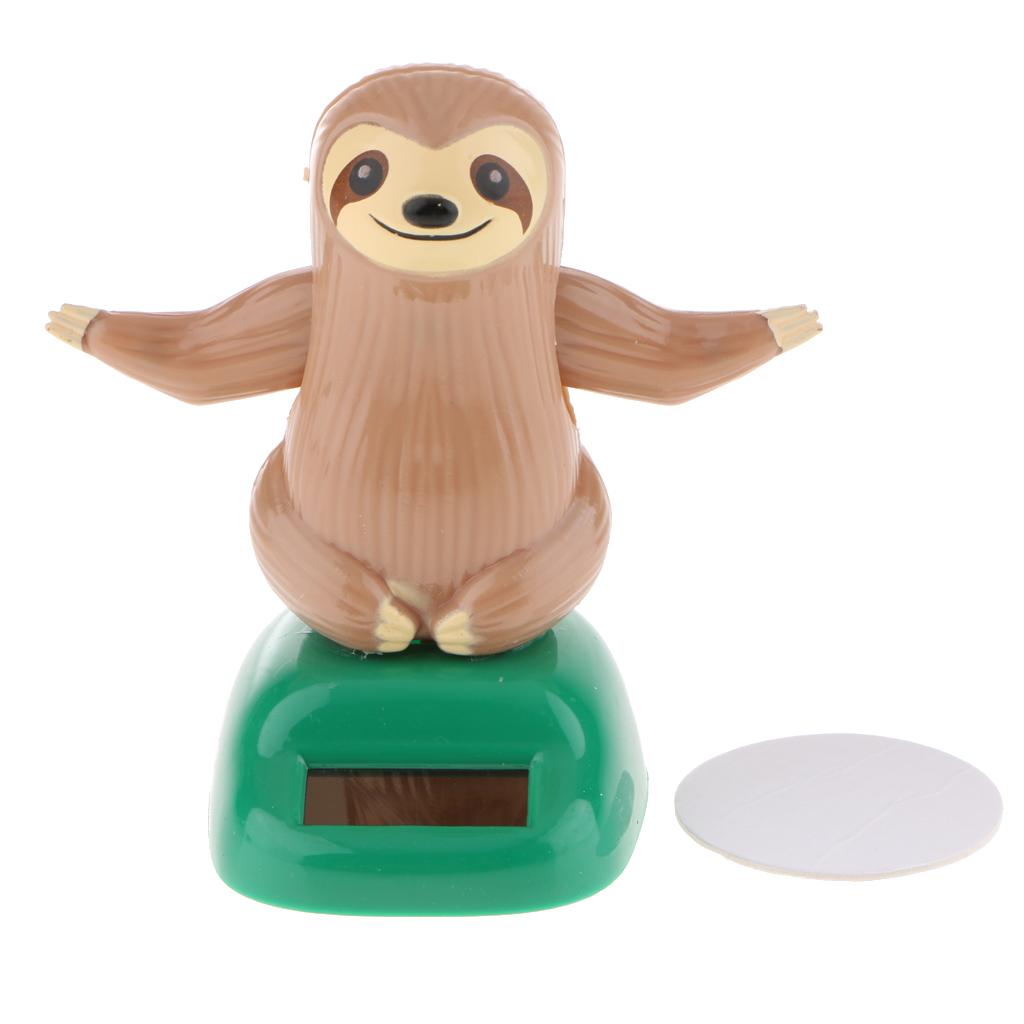 Solar Sloth Set 2 Solar Powered Sloth Toys Dancing Model Home Car Ornament Kid Toy ...