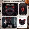Jeweled Plush Half Face for Halloween Masquerade Ball Costume