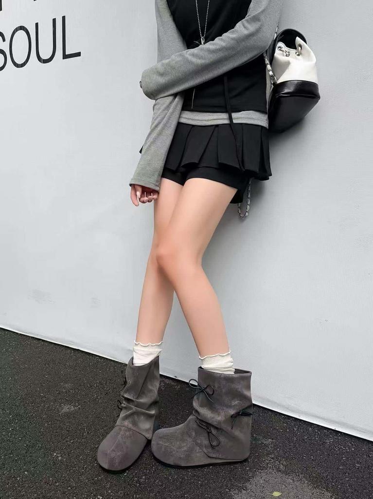 Retro suede Martin boots winter new versatile short boots