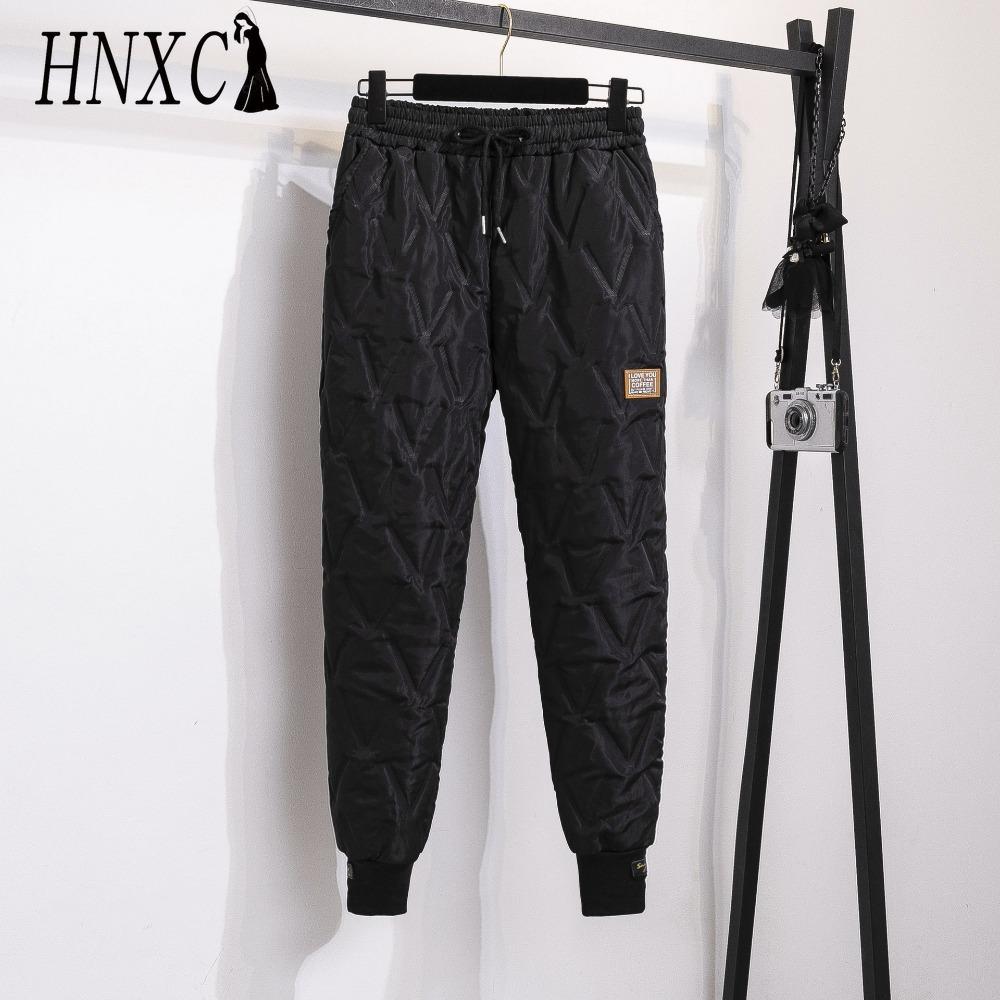 

HNXC Женские модные повседневные однотонные брюки и капри с принтом XXXL чёрный