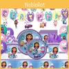 Gabby Dollhouse Theme Party Supplies For Adult Children Birthday With Balloon Decoration And Cups