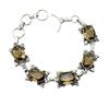 Citrine Gemstone Silver Plated Handmade Bracelet Jewelry BR 05