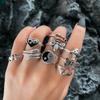 Retro For Women Punk Butterfly Heart Rings Set Retro Gothic Ancient  Color Color Dice Angel Wings Charms Finger Rings JewelryVintage Rings