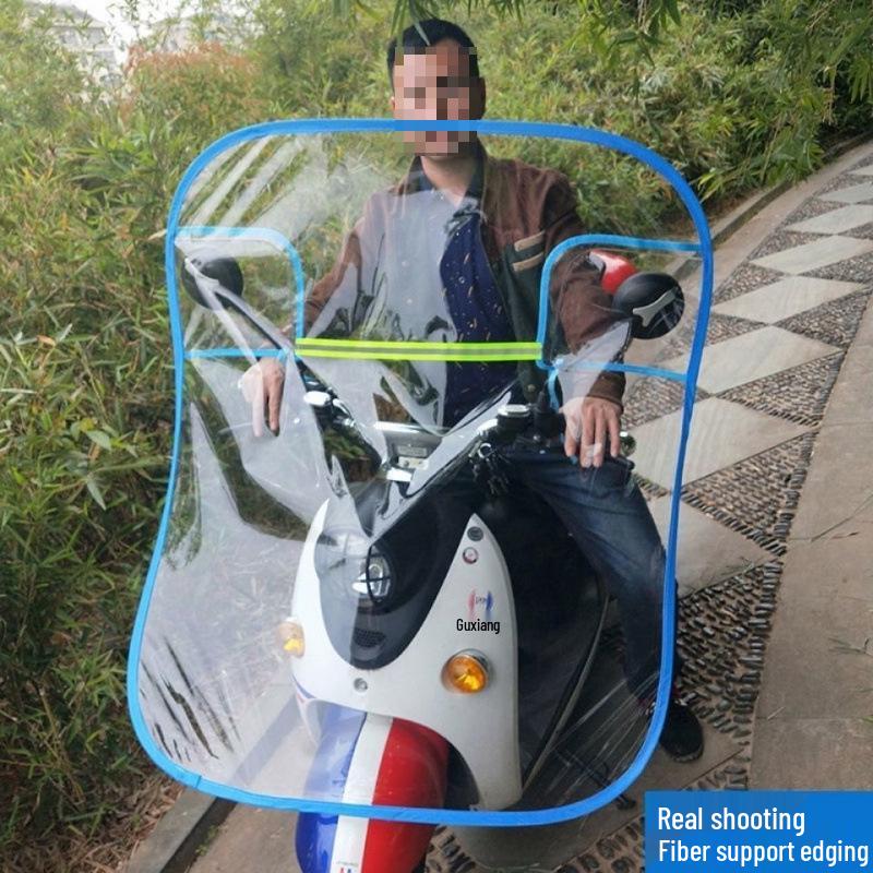 Universelles winddichtes, winterfestes, regendichtes Elektrofahrrad mit Handytasche für alle Jahreszeiten - Kältefestes Eltern-Kind-Liefermodell