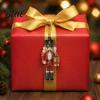 Indoor Christmas Fireplace Decorations Nutcracker Ornaments Durable Wooden Hanging Figurines Country Style Assorted Soldier Figures Decorations,