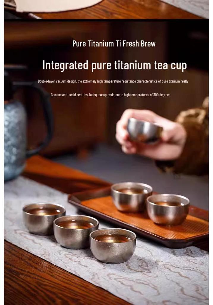 Tangsi 2026 Pure Titanium Insulated Stewing Teapot - Portable Kettle with Tea Water Separation, Ideal for Old White Tea.