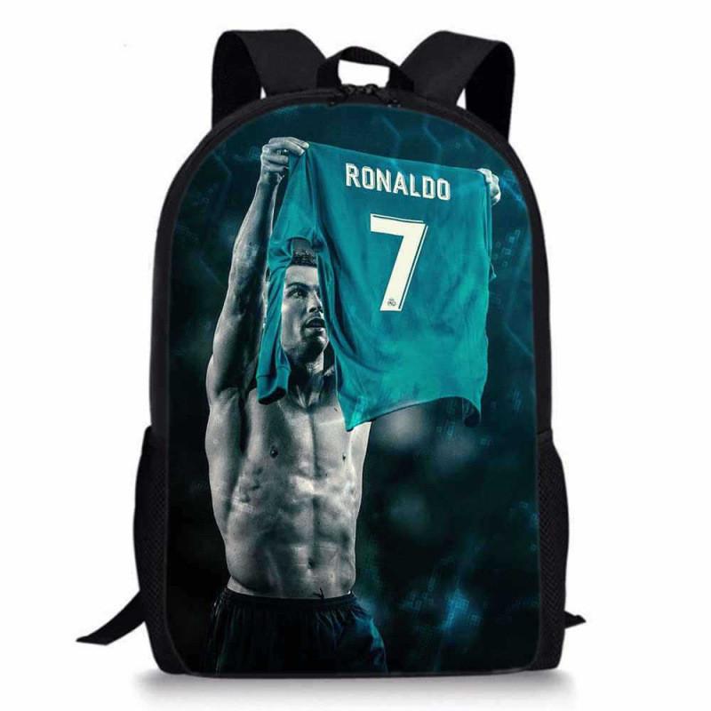 Cristiano Ronaldo Basketball Sports Backpack With Waterproof Polyester For Middle School Students