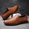 Fashion Leisure Walk Man Moccasins Casual Business Shoes Formal Genuine Leather Shoes Comfortable Men Soft-Soled Loafers Slip-On Flats