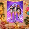 Polyester Wandteppich mit KPop Dämonenjäger Design, Dekorative Hängedekoration für Schlafzimmer Wohnzimmer Studentenwohnheim